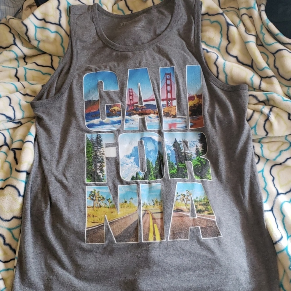 Fifth Sun "CALIFORNIA" gray tank top